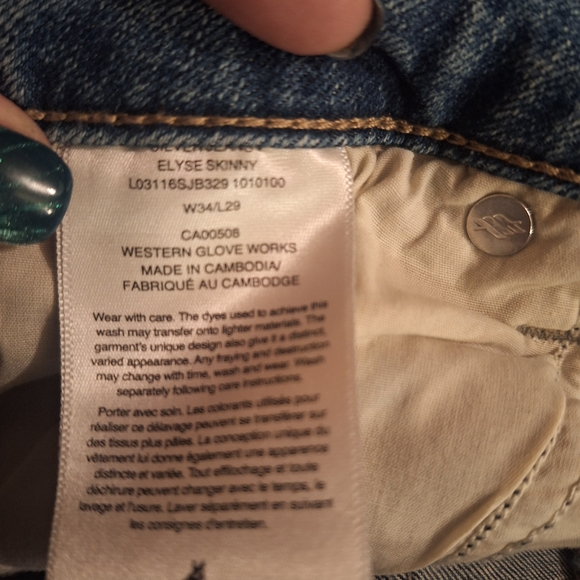 Silver Jeans. Alyse Skinny Fit. Like New. Sz 34/29 - Picture 5 of 5